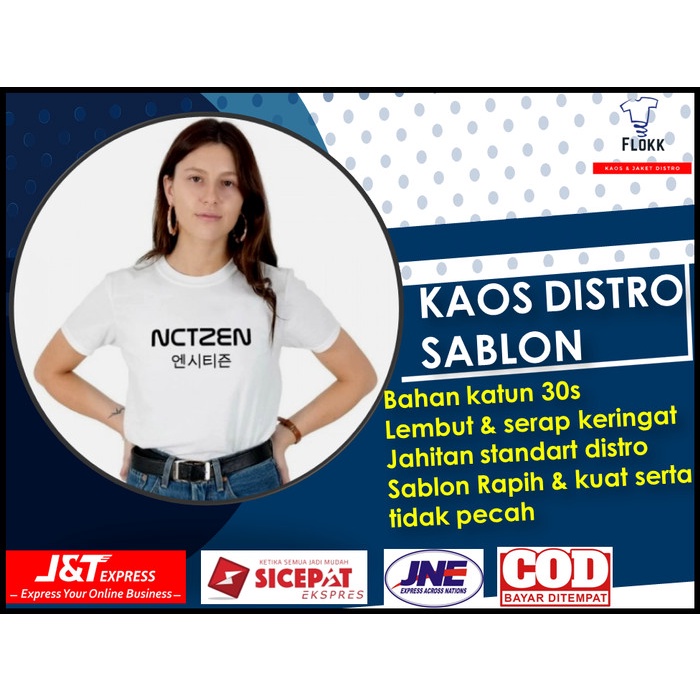KAOS DISTRO SABLON POLOS KPOP NCT NZTZEN WANITA MURAH ORIGINAL