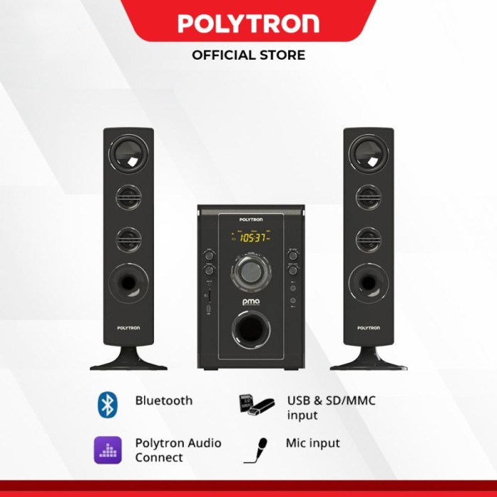 Speaker Polytron Pma-9506 Pma 9506 Speaker Multimedia Bluetooth