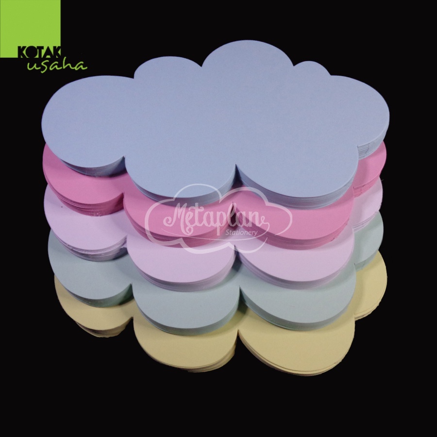 

RK Kartu Metaplan Bentuk Awan (250 lembar 5 warna)