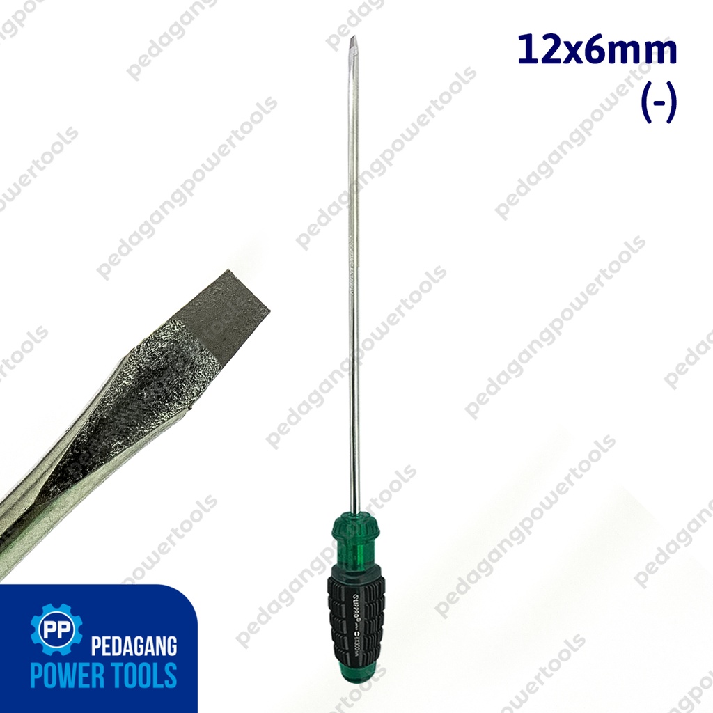 LIPPRO OBENG MINUS 12 INCH GAGANG KARET SL6 X 300 MM SCREWDRIVER MIN