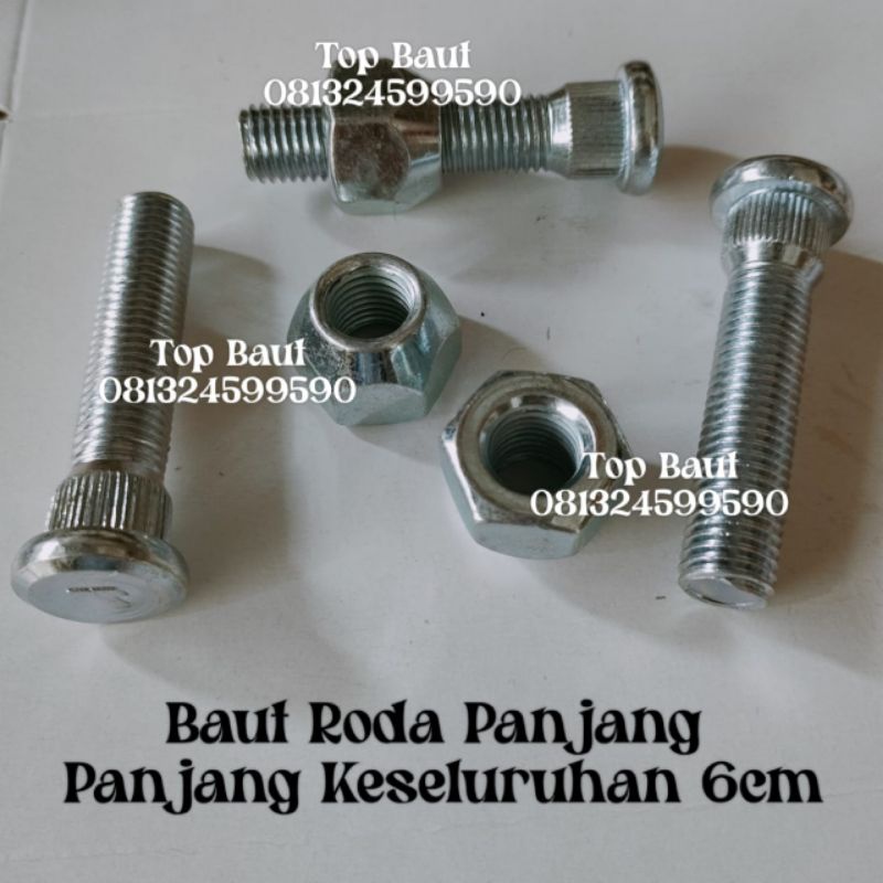 MINIMAL ORDER 10 PCS baut roda kijang panjang innova corrolla hilux harrier camry baut roda panjang