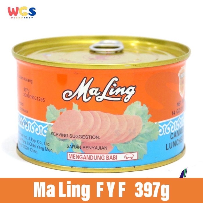 

Ma Ling Maling Premium Luncheon Meat Canned Pork 397 Gr / Non Halal