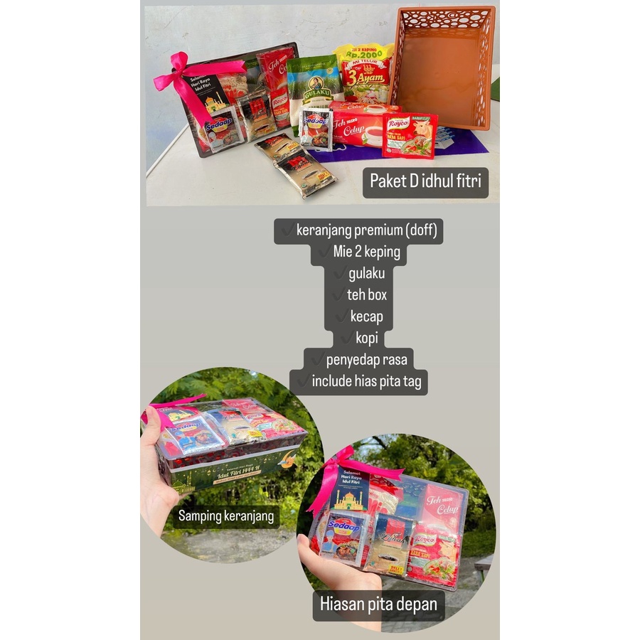 

PAKET HAMPERS LEBARAN EKSLUSIF HARGA MERAKYAT ( PAKET D )