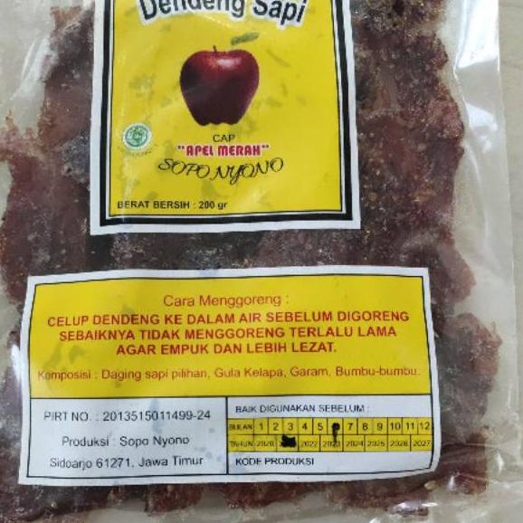 

✩ Dendeng Sapi cap APEL MERAH 200 gr ❅