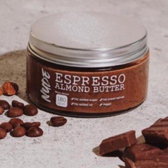 

☋ NUDE Espresso Almond Butter 180g - Healthy Spread/Keto/Diet/No Added Sugar/Gluten Free ✥