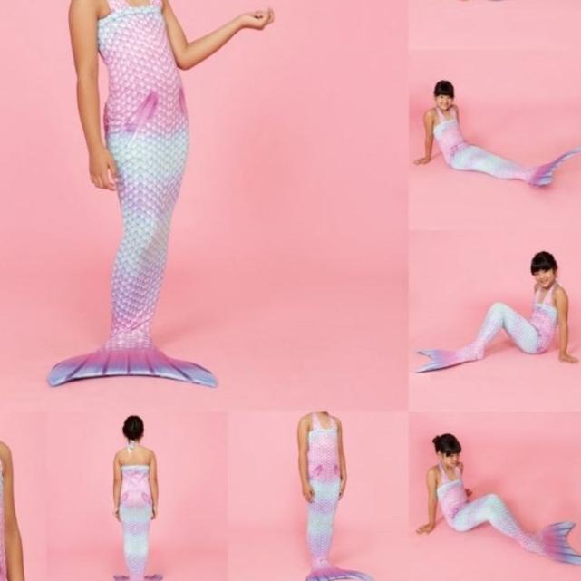 ► Mermaid baju duyung spesial pelangi baju renang new model kostum putri duyung anak ➯