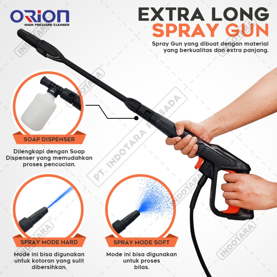 Alat steam cuci motor &amp; mobil Jet Cleaner - Orion SUPERJET100 - Dark Orange