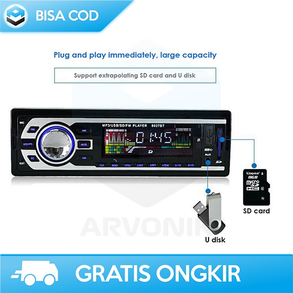 MP3 PLAYER BLUETOOTH MOBIL PEMUTAR MUSIK RADIO FM USB TAPE AUDIO MOBIL