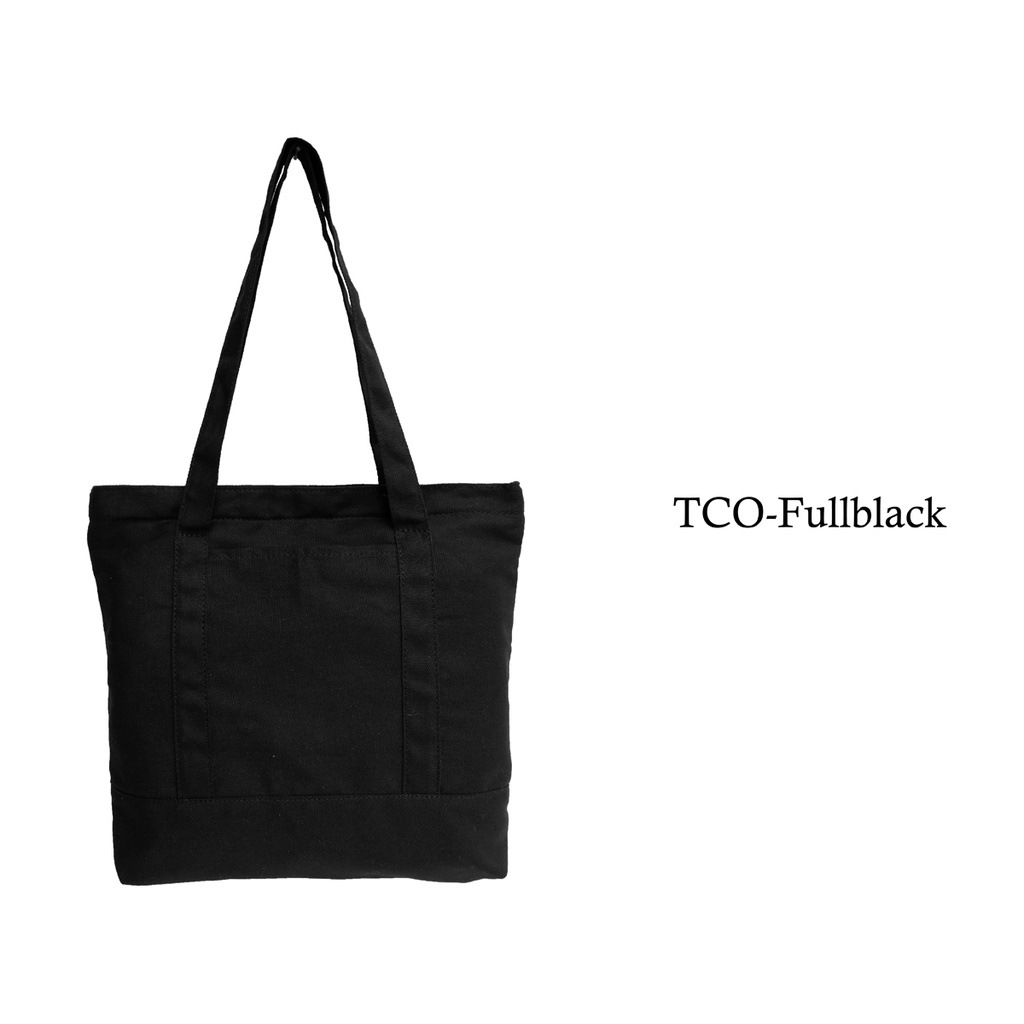 Tote Bag Kanvas Wanita 34x33x5cm Totebag Varian TCO_Fullblack