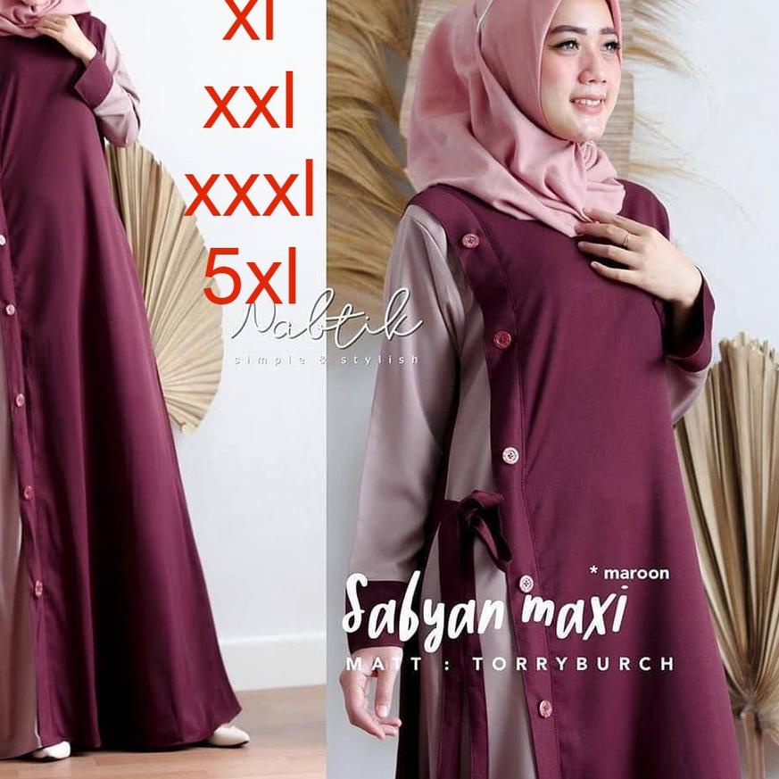 ➴ Gamis Jumbo Terbaru Sabyan LD   140 ➣