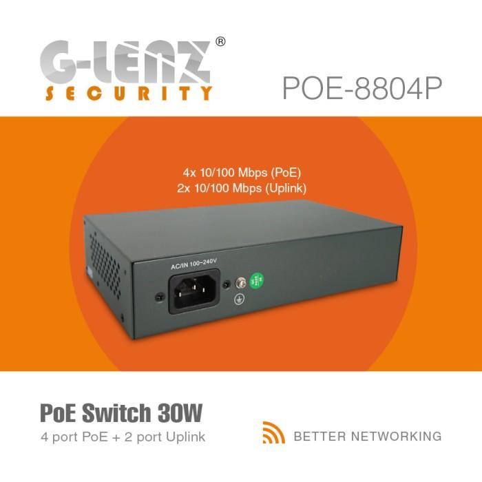 GLENZ CCTV SWITCH POE 4 PORT