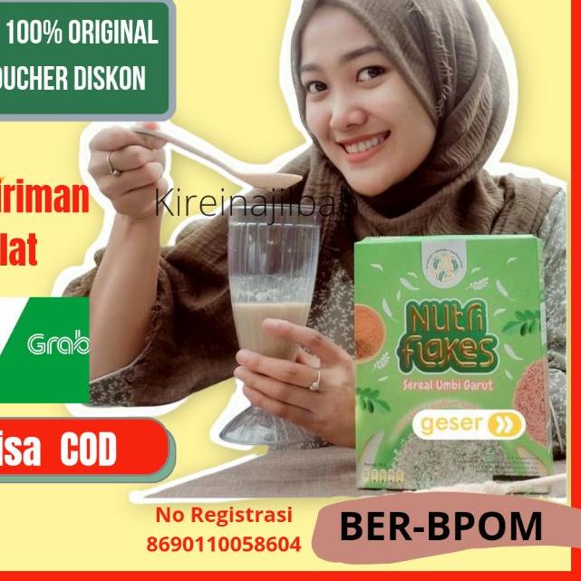 

➴ NUTRIFLAKES SEREAL UMBI GARUT SOLUSI ASAM LAMBUNG MAAG GERD ORI 100% WITH PSYLLIUM HUSK ❈