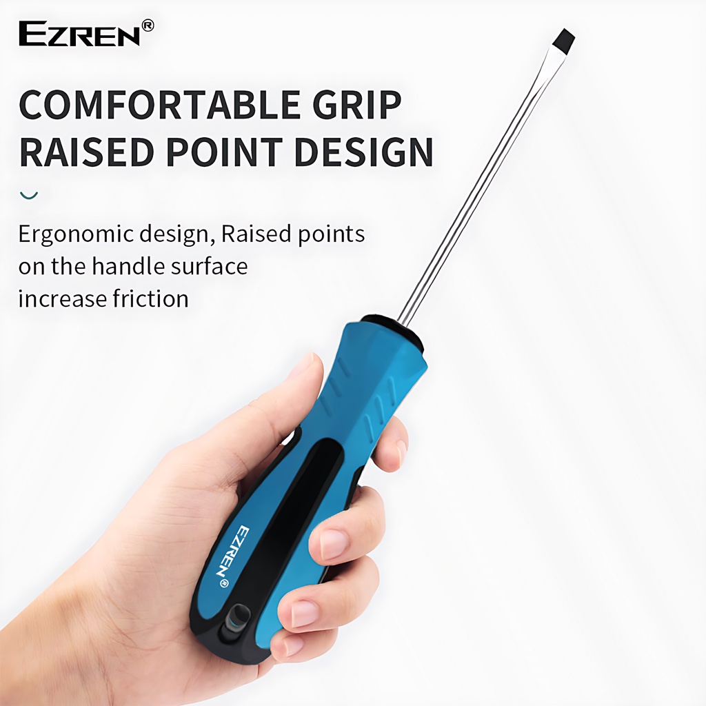 Ezren EZ-ST6X200MM Obeng Satuan Screwdriver 6*200mm Min (-) CR-V Ori