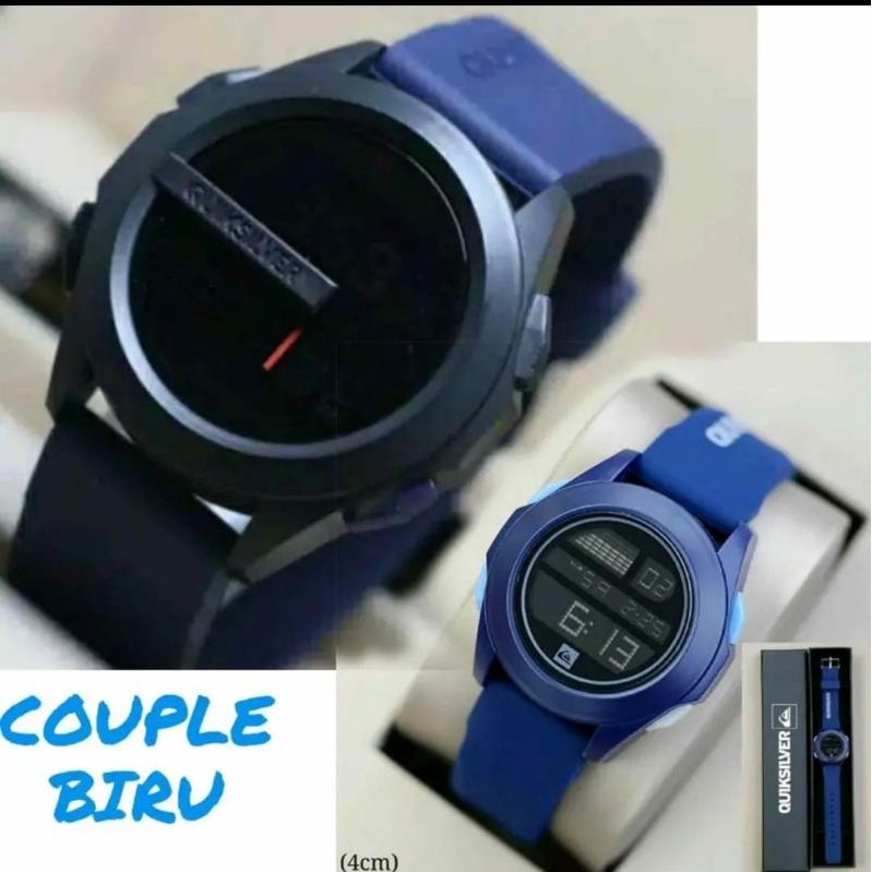 Bisa Berenang Jam Tangan Quicksilver Coupel Best Seller Fashion Pria Wanita Free Box Terlaris