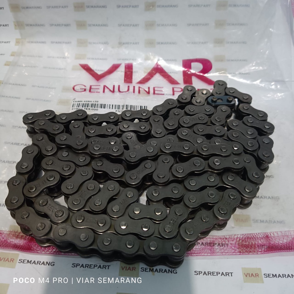 rantai gear set viar cross x 200 428-132 rante cross x gear belakang 56t, original