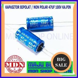 sparepart Kapasitor Bipolar Non polar Nonpolar 47uf 100v KA.PIN 140ZZ3