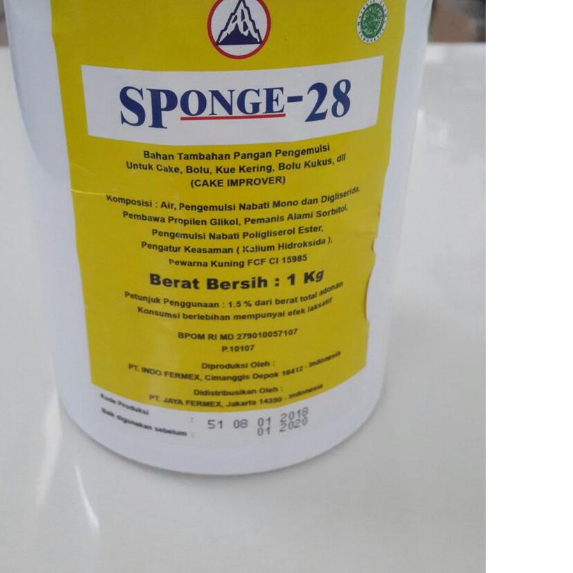 

☼ sp merek 28 sponge 28 cake emulsifier pengembang kue 1kg ♀