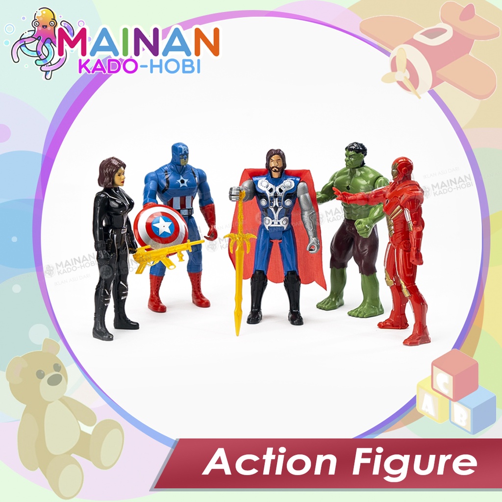 HADIAH MAINAN ANAK MINIATUR ACTION FIGUR SUPERHERO AVENGERS