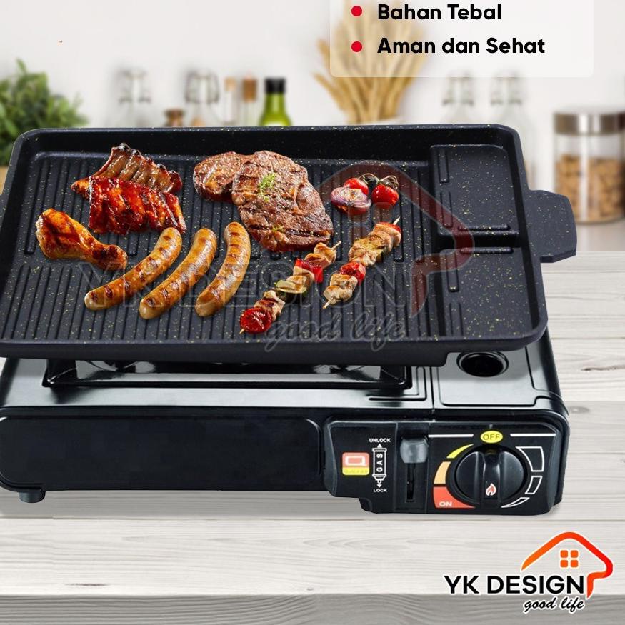 ➨ YK DESIGN Tempat Pemanggang Daging / Alat Panggang Daging / alat pemanggang BBQ Grill Pan YK-A ✸
