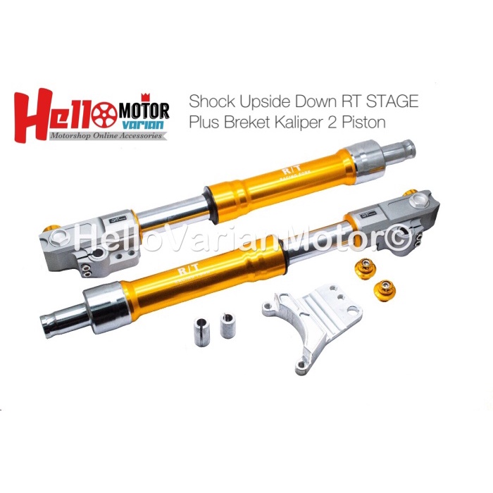 Shock Upside Down RT STAGE Copy ORI Plus Breket 2 Piston