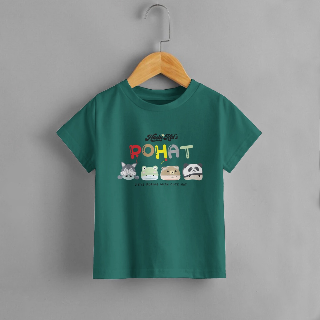 Kaos Anak Poring Hat Atasan Laki - Laki Dan Perempuan - Hashi Kids