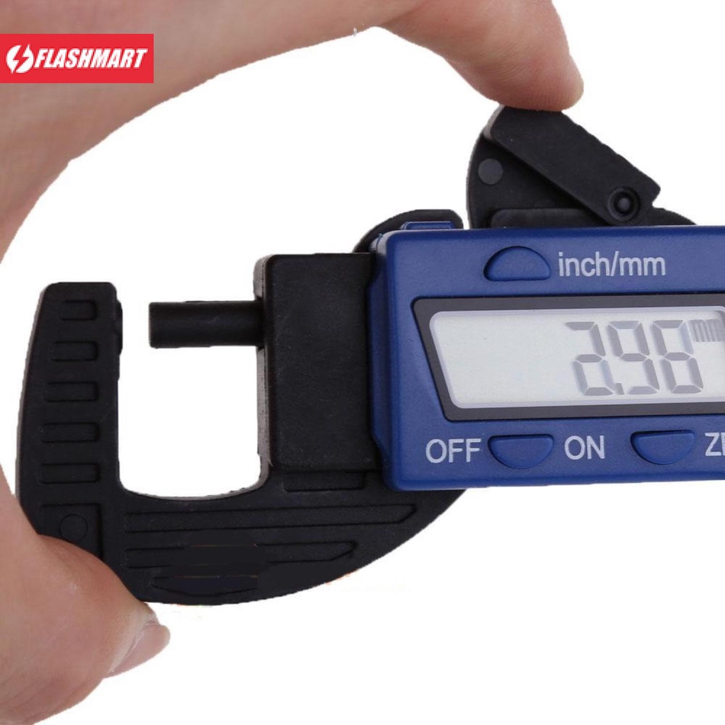 Flashmart Carbon Fiber Digital Thickness Caliper Micrometer Gauge - TDT25