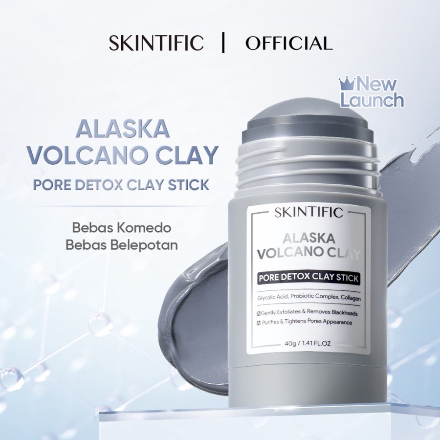 SKINTIFIC Alaska Volcano Clay Deep Pores Cleansing Clay Stick - 40gr