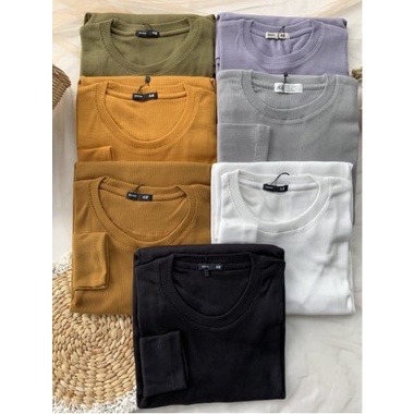 iseven p KAOS OVERSIZE RIB LENGAN PANJANG XL