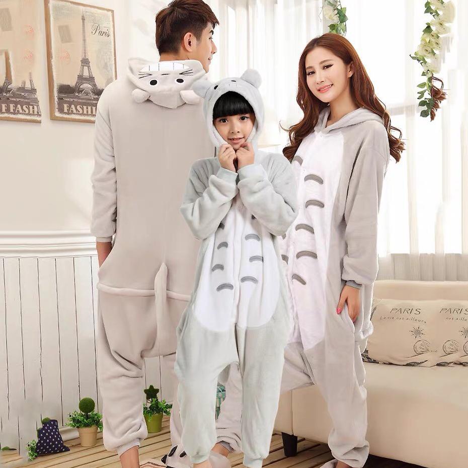 LARIS BAJU ONESIE TOTORO CAT KUCING PIYAMA KOSTUM COSPLAY DEWASA ONESIE Best Quality