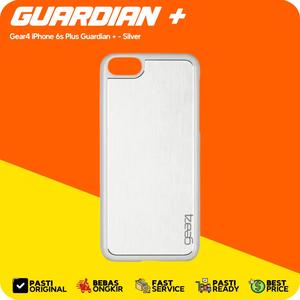 Gear4 iPhone 6s Plus / 6 Plus Guardian + Silver Anti Crack Military