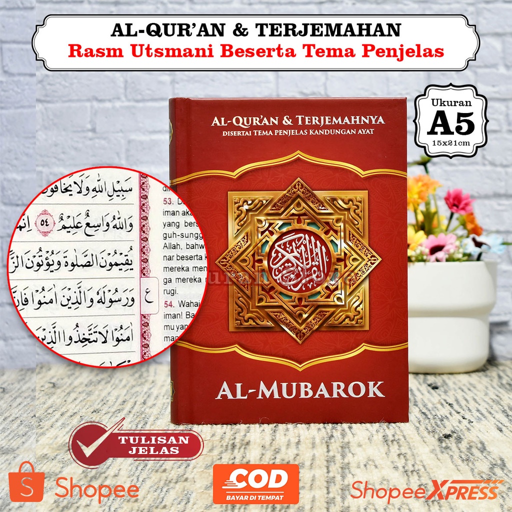 Quran Terjemahan Al Mubarok Ukuran Sedang A5 Alquran Terjemahan Murah Untuk Quran Wakaf