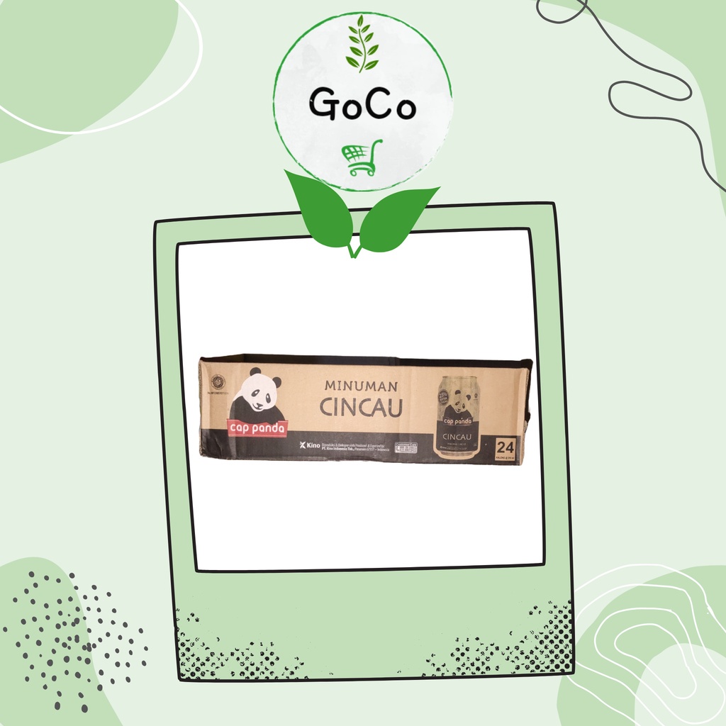 Cap Panda | Minuman Cincau Kaleng | 1 Dus isi 24 Pcs |Eco-Friendly Packaging by GoCo