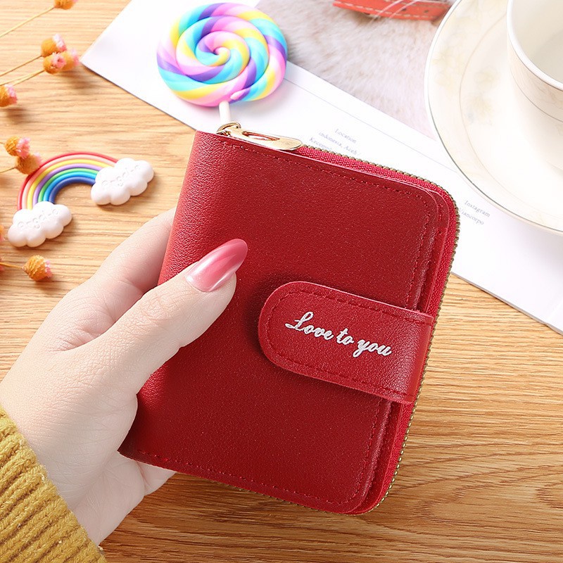 ♥DPS829♥Dompet Lipat Wanita Terbaru 916 // Dompet Lipat Wanita Trendy-818_MERAH