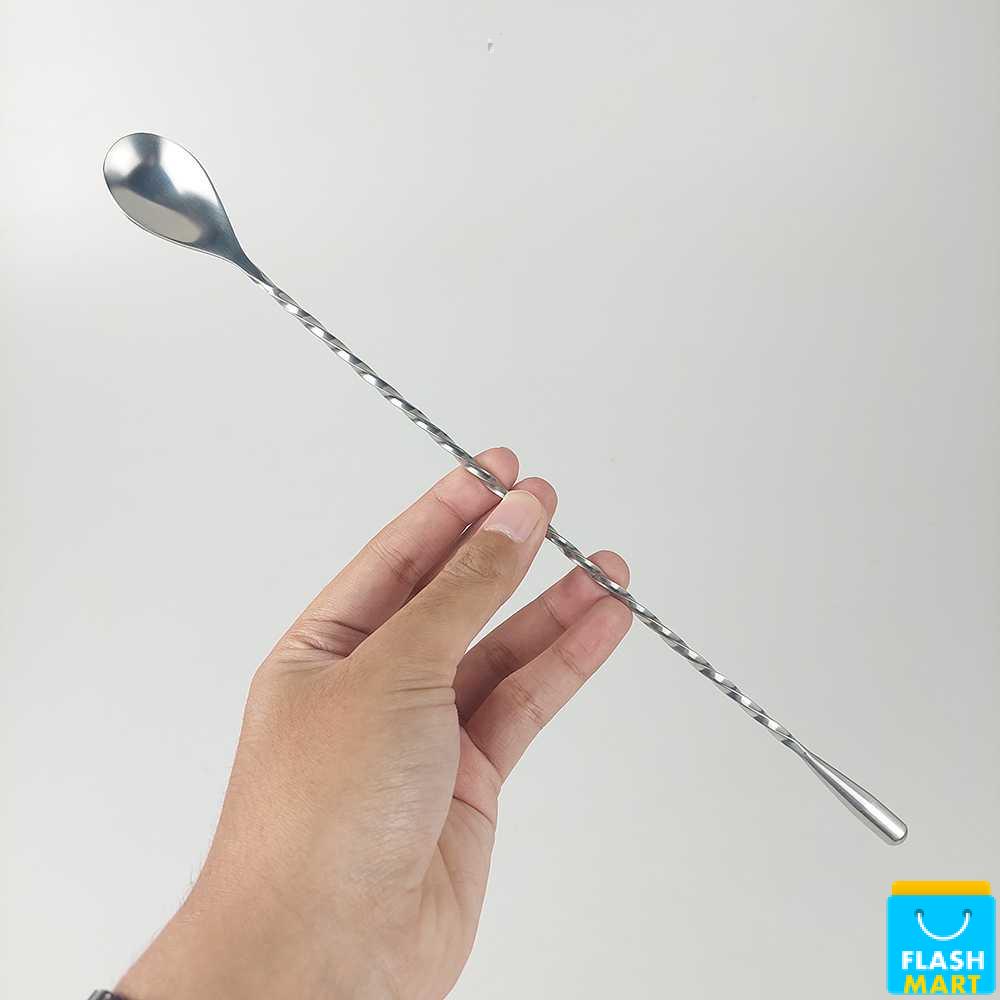 Flashmart Sendok Aduk Bartender Cocktail Mixing Spoon 30 cm - BD16
