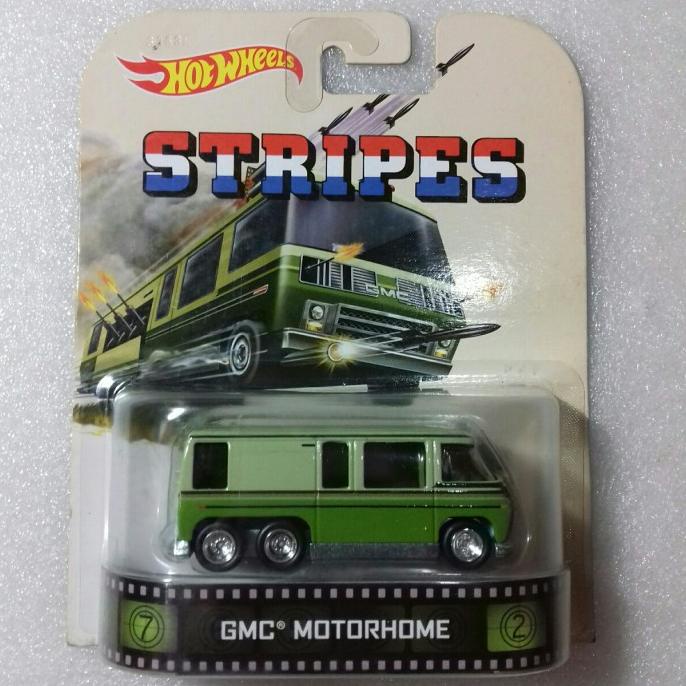 HOT WHEELS GMC MOTORHOME. STRIPES MOVIE SERIES. BAN KARET. FULL BESI.