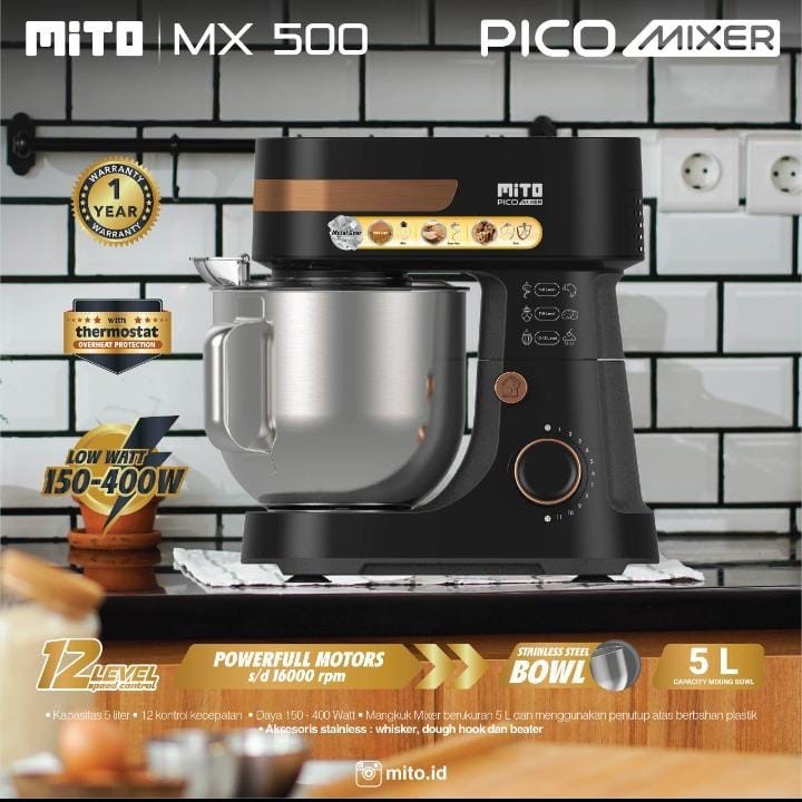 MITO STAND MIXER MX500 MX-500 5L PICO MIXER - HITAM