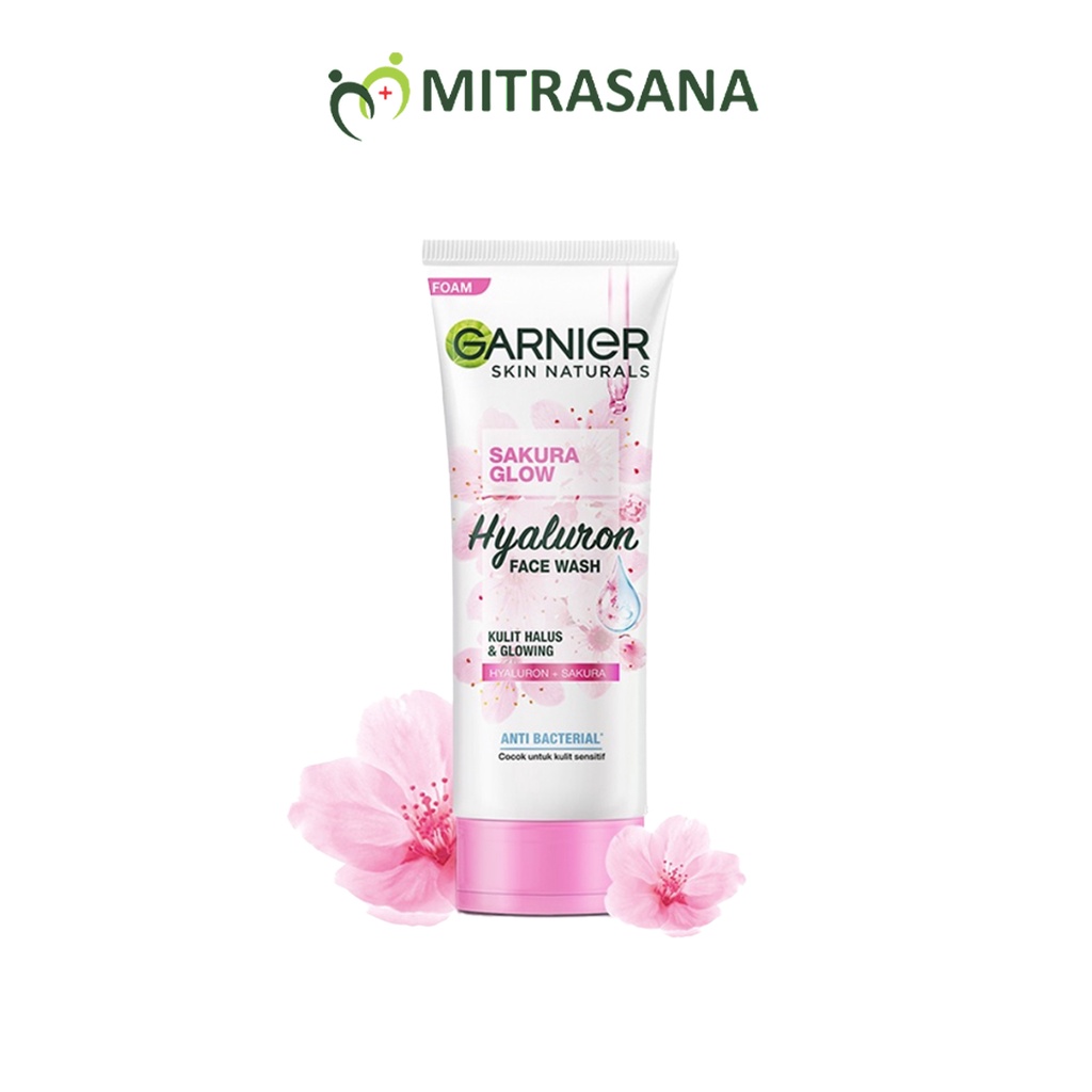 Garnier Sakura Glow Hyaluron Face Wash Pembersih Wajah 100ml