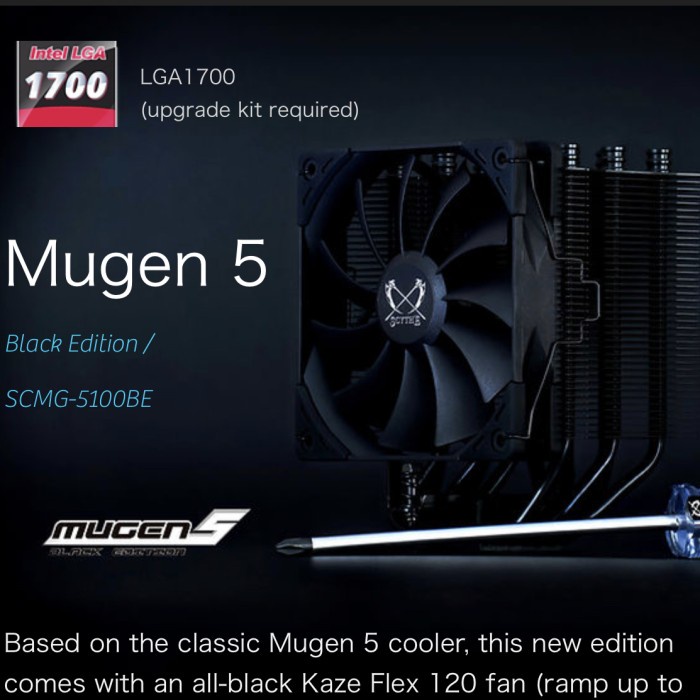 Terlaris Scythe Mugen 5 Black Edition - Cooler For Processor Amd Intel