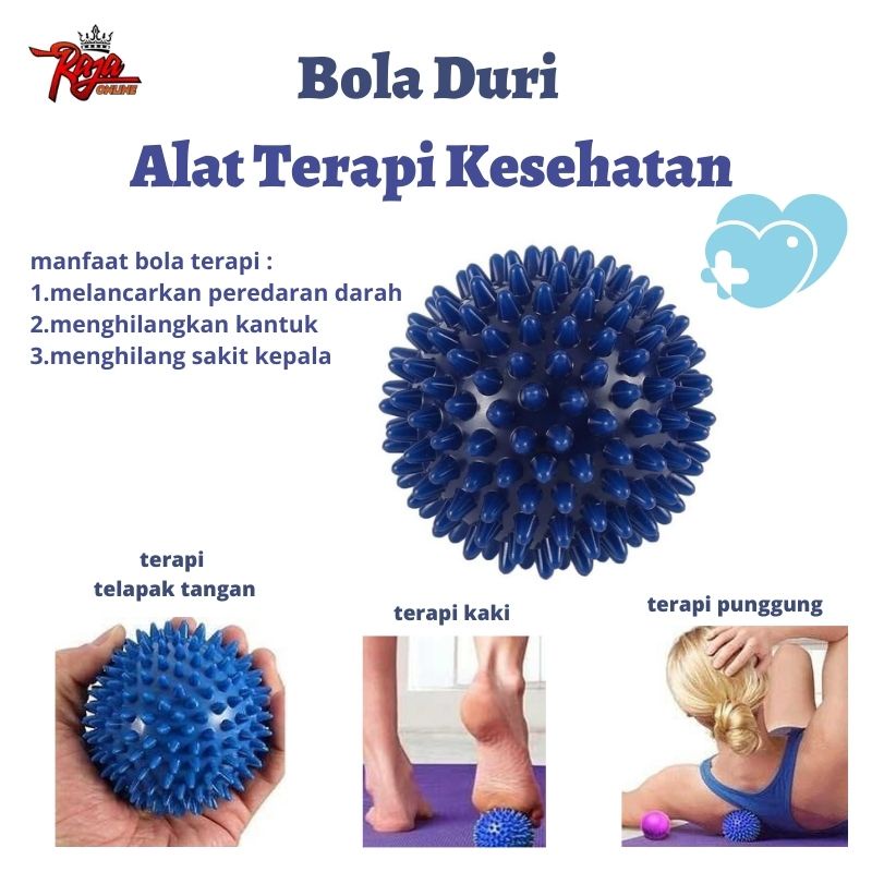 BDK12 - Bola Duri Refleksi Kesehatan Alat Pijat Punggung Tangan 18cm