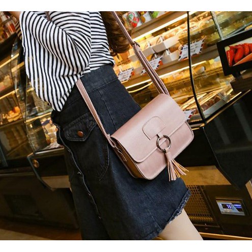 FYGALERY FYG1225 Tas Selempang Wanita Sling Bag Polos Bahan PU Women Fashion Bag