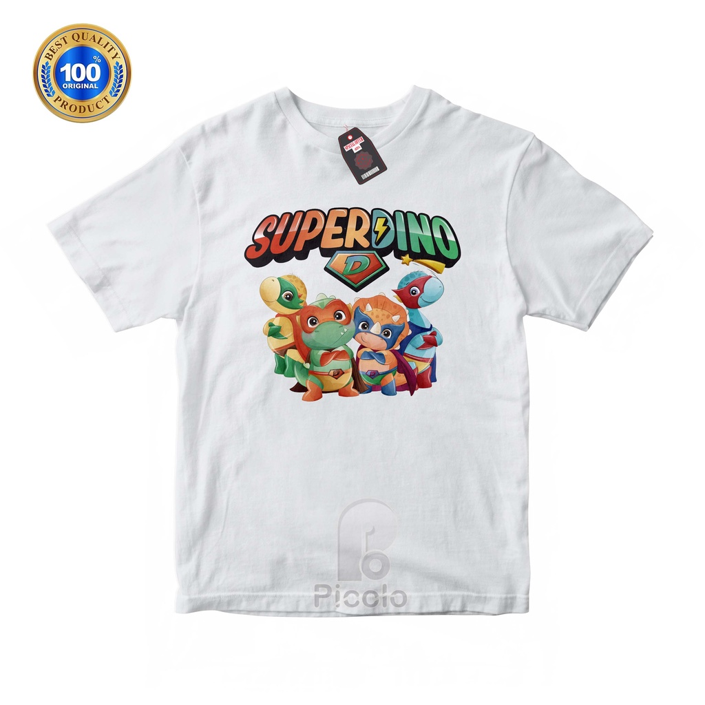 (FREE NAMA) BAJU KAOS ATASAN ANAK MOTIF SUPER DINO UNISEX Bahan COTTUN