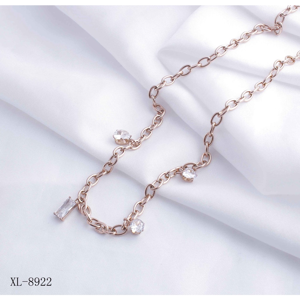 Kalung Titanium Permata Aanti Karat Perhiasan Fashion 8922