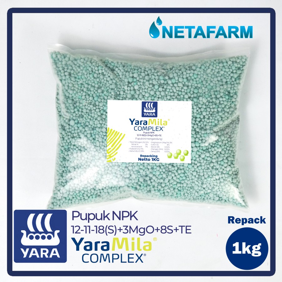 Pupuk NPK 12-11-18 YARAMILA COMPLEX Repack 1kg