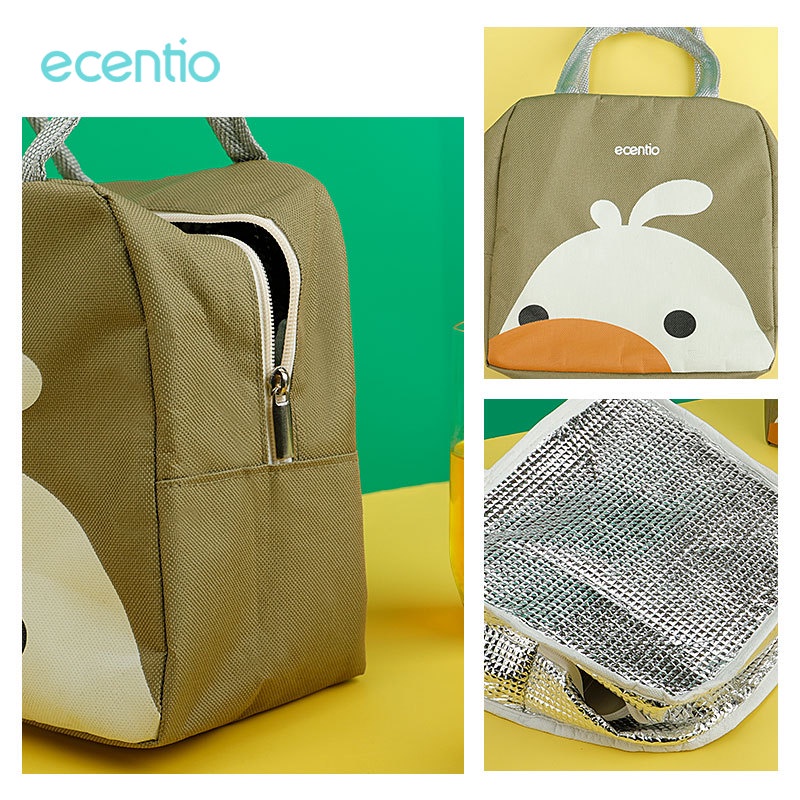 ecentio Tas Bekal Makanan Lunch Bag Tas Bekal Tas tempat bekal Karakter Cooler Bag Makanan Anak Sekolah Tahan Panas Dingin