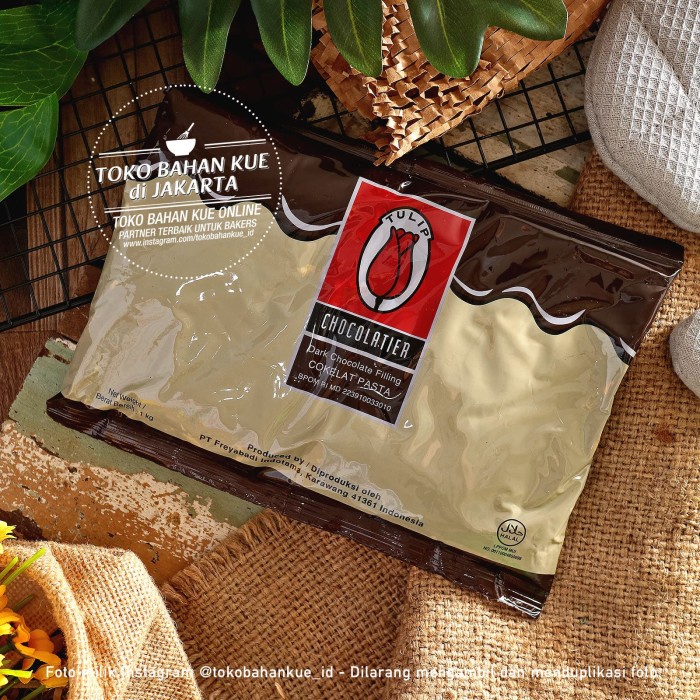 

Tulip Filling Coklat Isian Kue Roti Dark Chocolate Filling Pasta 1kg