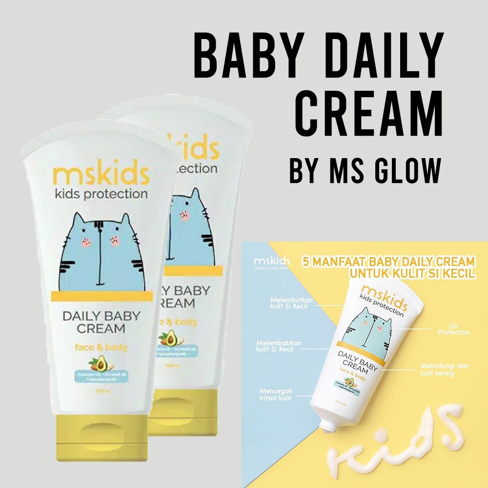 Ms Glow Kids Ms Kids Baby Daily Cream Body Lotion perawatan kulit wajah tubuh anak moisturizer A9