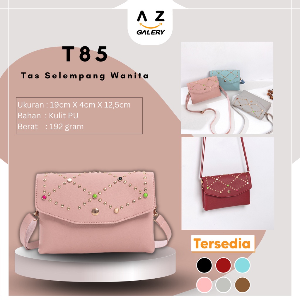 Tas Selempang Wanita Tas Mini Pernak Pernik Fashion Style Tas Import Sling Bag Kulit PU Azgalery T85