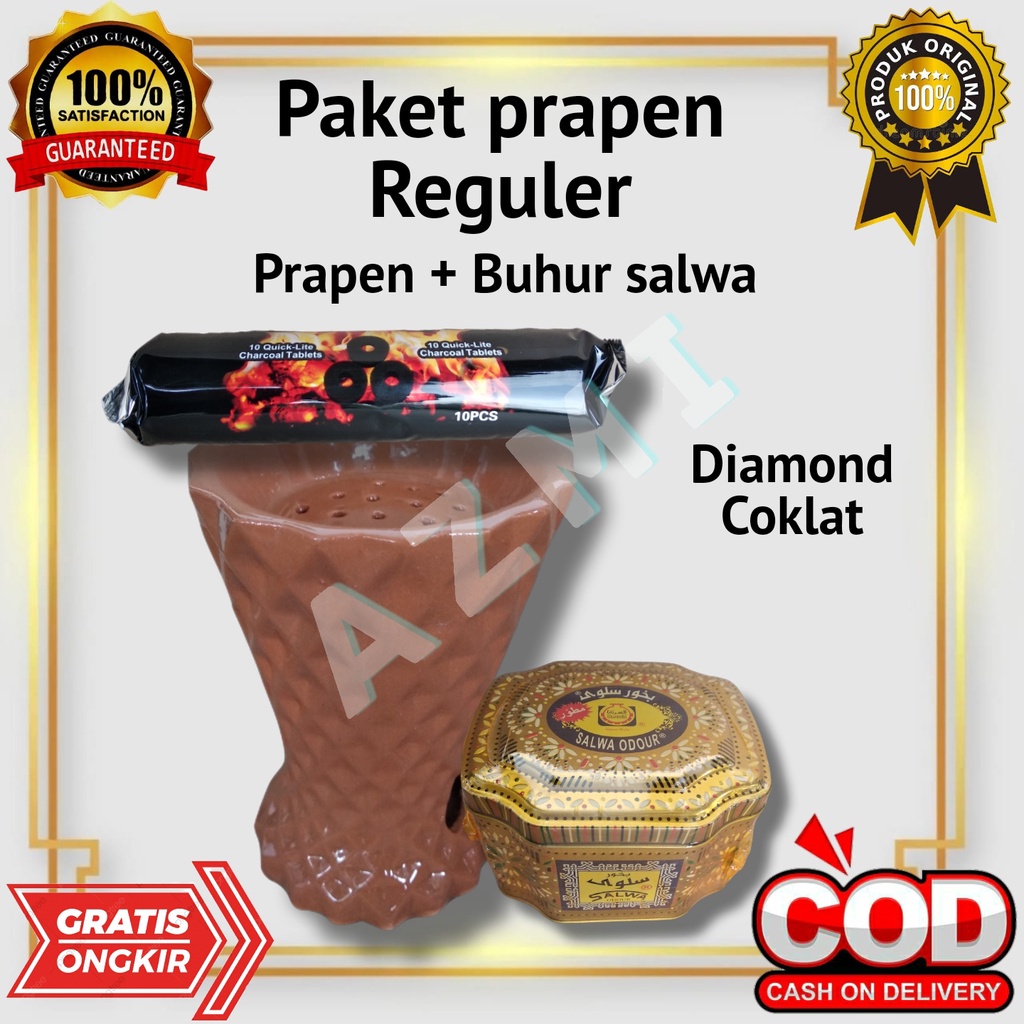 Paket Ekonomis Prapen Diamond + Buhur Salwa Odour Surrati + Arang Briket