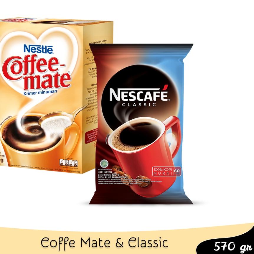 

♪ PAKET HEMAT - NESCAFE Classic 120gr dan NESTLE Coffe Mate Creamer ✰