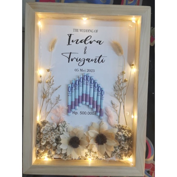 bingkai 3 d/mahar rustic/mahar murah